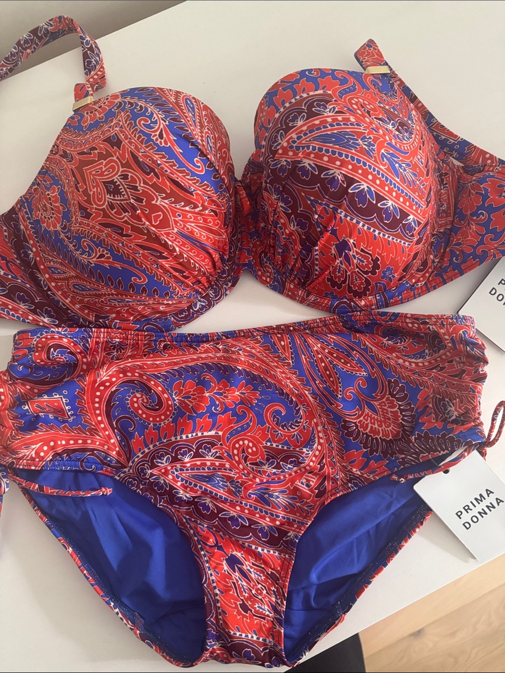 Prima Donna Red and Blue Paisley Bikini